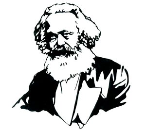 Filozof ve siyaset teorisyeni Karl Marx'ın (1818-1883) portresi by Alessandro Lonati