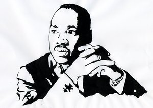 Papaz Martin Luther King'in Portresi (1929-1968) İllüstrasyonu by Alessandro Lonati