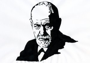 Sigmund Freud'un Portresi (1856-1939), Avusturyalı psikiyatrist (Avusturyalı nörolog ve psikanalizin babası Sigmund Freud'un Portresi) - İllüstrasyon, Alessandro Lonati by Alessandro Lonati
