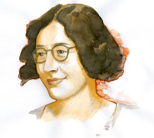 Simone Weil'in Portresi (kağıt üzerine suluboya)