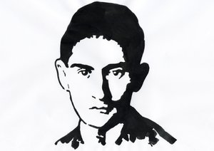 Praglı yazar Franz Kafka'nın Portresi (1883-1924) (Almanca roman yazarı Franz Kafka'nın portresi) by Alessandro Lonati