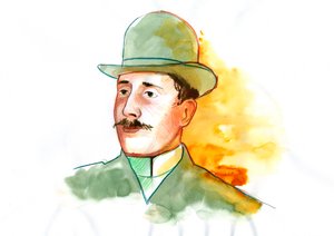 Şair Guillaume Apollinaire'in Portresi (1880-1918) (İngiliz şair Guillaume Apollinaire) by Alessandro Lonati