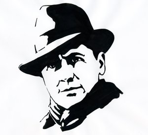 Prefet ve dirençli Fransız Jean Moulin'in (1899-1943) portresi by Alessandro Lonati