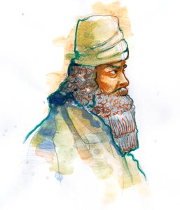 Zerdüştlüğün veya Zerdüştlüğün kurucusu Zerdüşt'ün temsili (Zerdüştlüğün kurucusu Zerdüşt veya Zerdüşt) by Alessandro Lonati