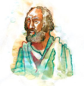 Yunan şair Homeros'un temsili (MÖ 8. yüzyıl) (Yunan şair Homeros'un portresi) by Alessandro Lonati