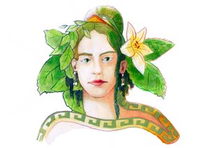 İlahi Gaia tanrıça annesinin temsili (Yunan mitolojisi: Gaia veya Dünya'nın Gaea kişileştirmesi)