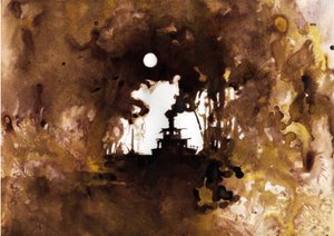 Joseph Conrad'ın yeni “Karanlığın Kalbinde” adlı eserinin Gemi Çizimi. 2012 by Alessandro Lonati