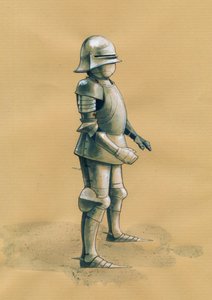 Alessandro Lonati'den asker zırhı çizimi by Alessandro Lonati