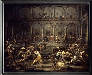 Galerilerin Cenova hapishanesine gelişi Alessandro Magnasco (1667-1749) 18. Yüzyıl Güneşi Tablosu. 1.16x1.42 m Bordeaux, Güzel Sanatlar Müzesi.