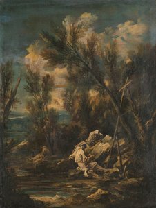 Bir Manzarada Carthusian Rahipler by Alessandro Magnasco