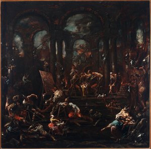 Dilenci ressam (tuval üzerine yağlı boya