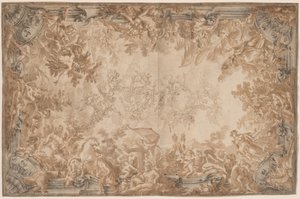 Dört Kıta ile İmparatorluğun Zaferi by Alessandro Mauro and Francesco de Mura