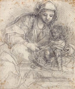 Carthusian Monk ile Madonna ve Çocuk,