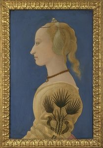 Bir Hanımefendinin Portresi. 1465 civarında by Alesso Baldovinetti