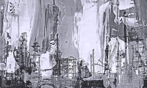 Fabrika,2019,(karışık ortam) by Alex Caminker