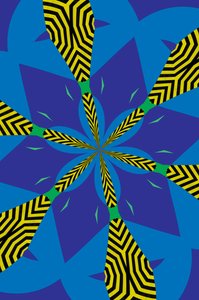 çiçekler #22,2019,(karışık teknik) by Alex Caminker