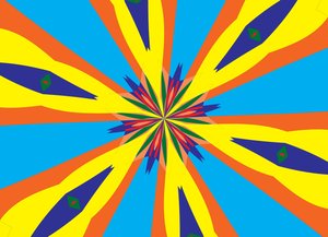 çiçekler #28,2019,(karışık teknik) by Alex Caminker