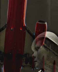 uçan düşünceler,2020,(kolaj) by Alex Caminker