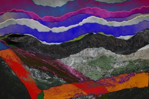 örtük,2019,(kolaj) by Alex Caminker