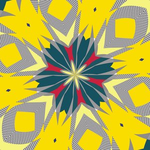 simetri #12,2019,(karışık ortam) by Alex Caminker