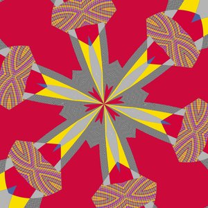 simetri #23,2019,(karışık ortam) by Alex Caminker