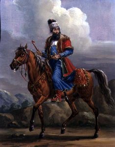 Doğulu Bir Savaşçı (metal üzerine yağ)