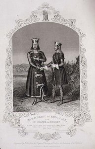 Kral John olarak Bay Macready ve Hubert olarak Bay Cooper, George Hollis (1792-1842) pub tarafından oyulmuş 