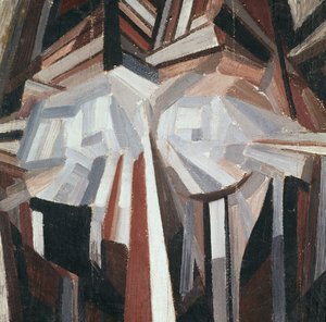 Kübist Kafa, 1914-15 (gemiye serilmiş tuval üzerine yağlı boya)