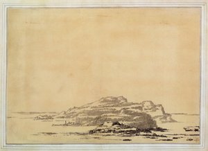 Fantastik Manzara, 1780-85 (kağıt üzerinde kalemle yıkayın)