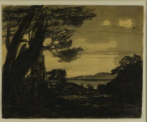 Gölün Kenarındaki Keçiler by Alexander Cozens