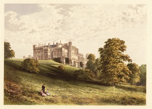 Lambton Kalesi., Durham, İngiltere. ,1880 (gravür)
