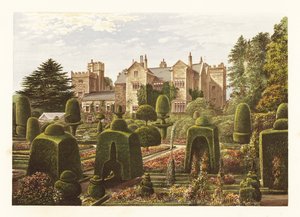 Levens Hall., Cumbria, İngiltere. ,1880 (gravür) by Alexander Francis (after) Lydon