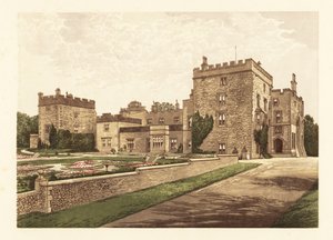 Muncaster Kalesi, Cumbria, İngiltere. ,1880 (gravür) by Alexander Francis (after) Lydon