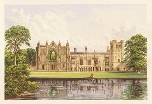 Newstead Manastırı, Nottinghamshire, İngiltere. 1880 (gravür) by Alexander Francis (after) Lydon