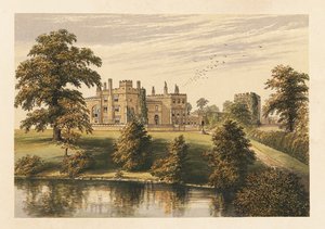 Ripley Kalesi, Yorkshire, İngiltere. ,1880 (gravür) by Alexander Francis (after) Lydon