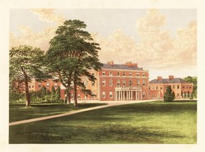 Trafalgar Evi, Wiltshire, İngiltere. ,1880 (gravür) by Alexander Francis (after) Lydon
