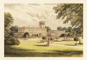 Trentham Salonu, Staffordshire, İngiltere. ,1880 (gravür) by Alexander Francis (after) Lydon