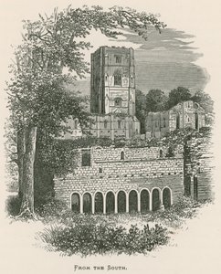 Fountains Manastırı, Güneyden by Alexander Francis Lydon