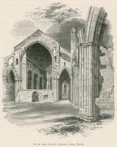 Doğudan Melrose Manastırı, Nef ve Güney Koridor, by Alexander Francis Lydon