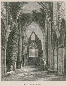 Tintern Abbey, Koro, Batıya Bakıyor by Alexander Francis Lydon