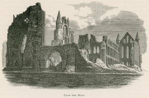Whitby Abbey, From the West  by Alexander Francis Lydon