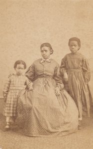 Genç bir kadın ve iki çocuğun ziyareti, 1864 - 1866. by Alexander Gardner