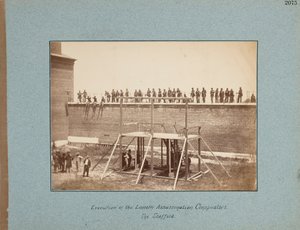 Lincoln Suikastı Komplocularının İnfazı. İskele by Alexander Gardner