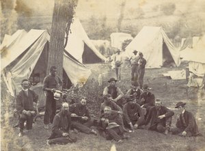 Potomac, Antietam, Ekim 1862, 1862 Ordusu Karargahında Grup. by Alexander Gardner