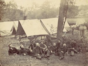 Potomac, Antietam, Ekim 1862, 1862 Ordusu Karargahında Grup. by Alexander Gardner