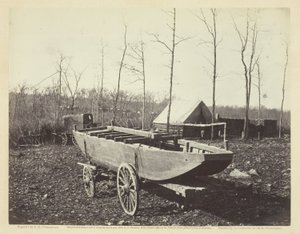 Pontoon Boat, Brandy Station, Virginia, Şubat 1864. by Alexander Gardner