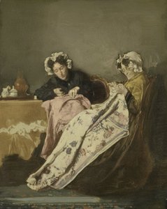 İki Bayan Dikiş Dikiyor by Alexander Hugo Bakker-Korff