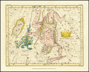 1822 - Alexander Jamieson - Corona Borealis, Hercules and Cerberus ve Lyra by Alexander Jamieson