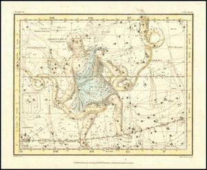 1822 - Alexander Jamieson - Ophiuchus ve Yılan (ve Scutum Sobieski) by Alexander Jamieson
