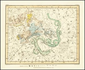 1822 - Alexander Jamieson - Küçük Ayı - Cassiopeia, Draco ve Cepheus